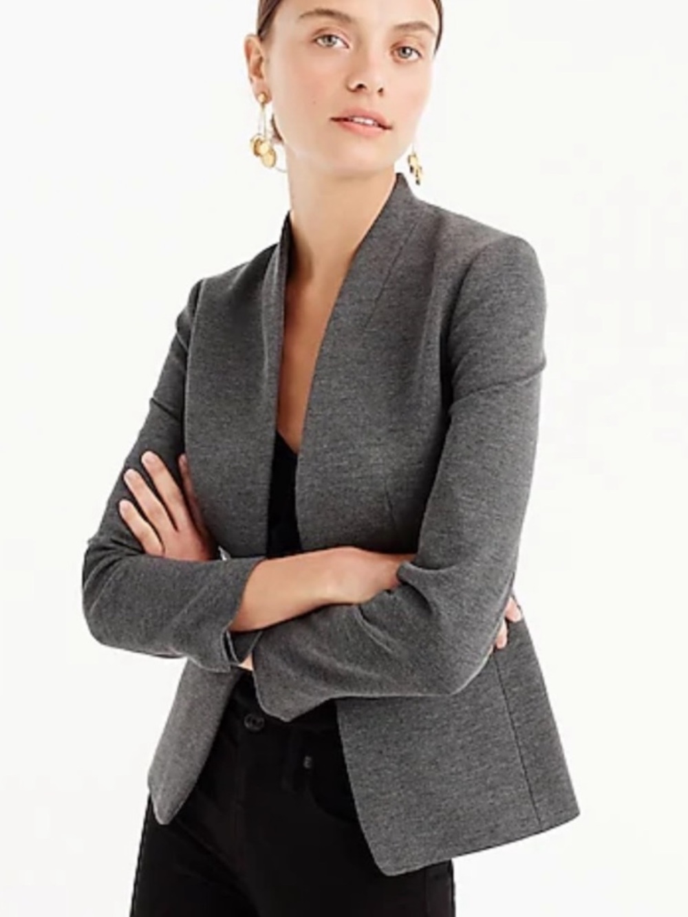 J.Crew Going Out Luxury Blazer in Stretch Grey twill Size 6